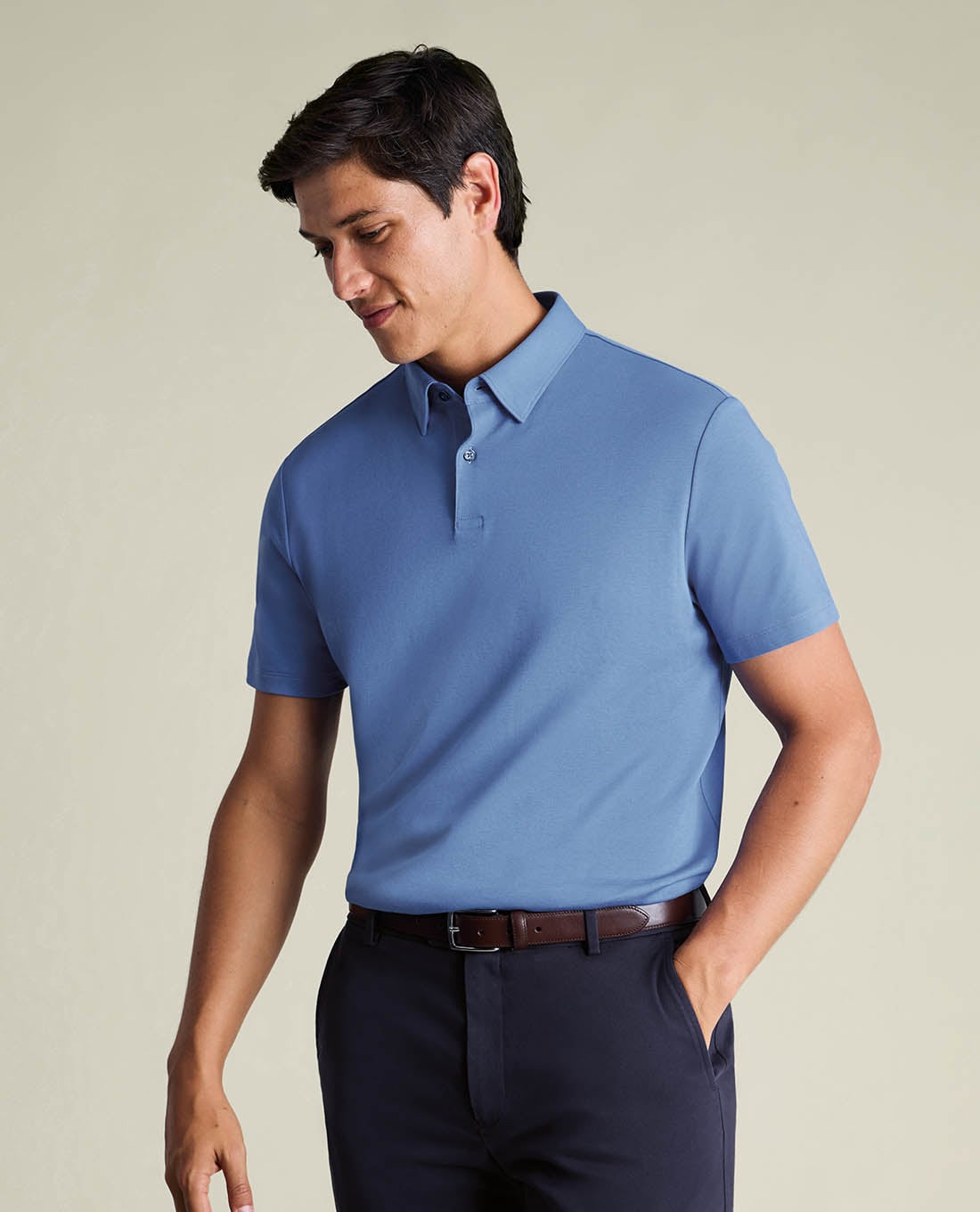 CHARLES TYRWHITT - Áo polo nam cổ bẻ tay ngắn thanh lịch