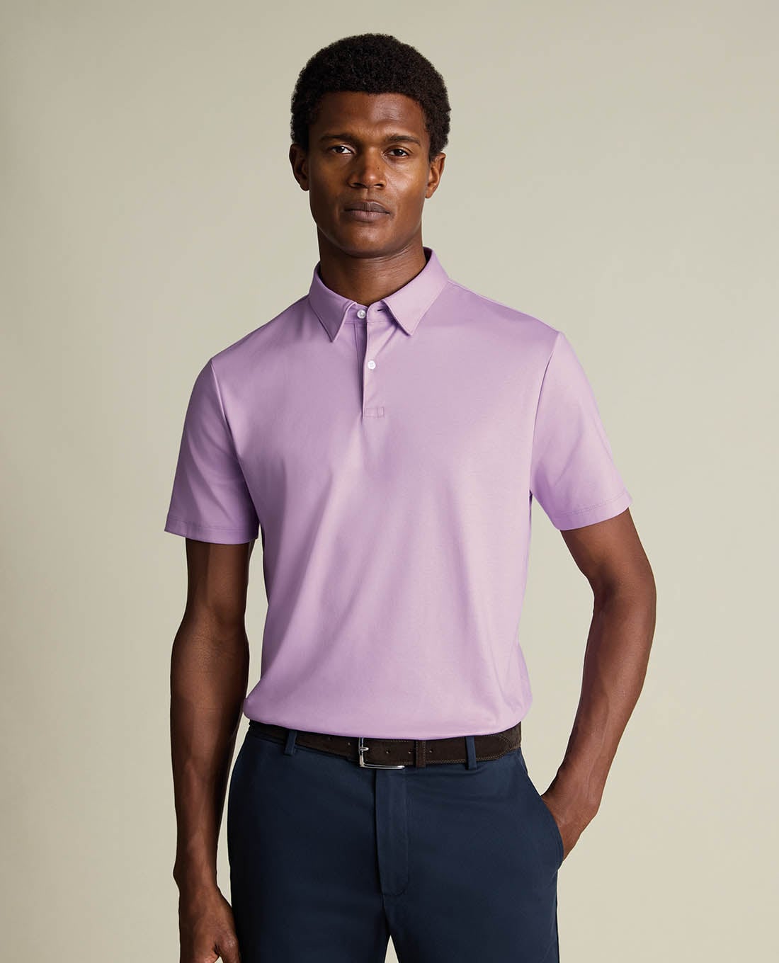 CHARLES TYRWHITT - Áo polo nam cổ bẻ tay ngắn thanh lịch