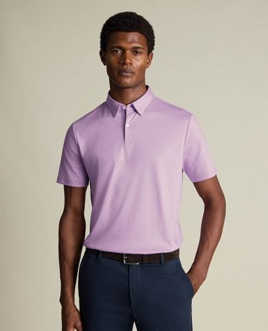  CHARLES TYRWHITT - Áo polo nam cổ bẻ tay ngắn thanh lịch 