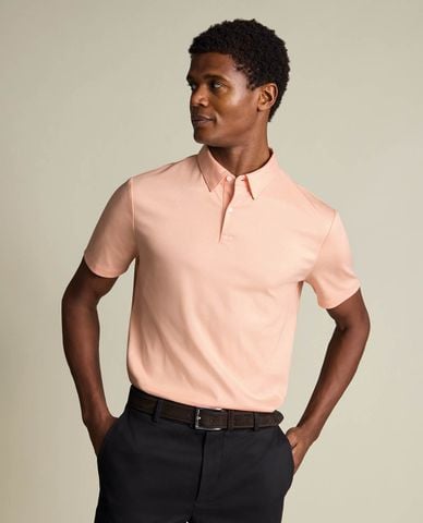  CHARLES TYRWHITT - Áo polo nam cổ bẻ tay ngắn thanh lịch 