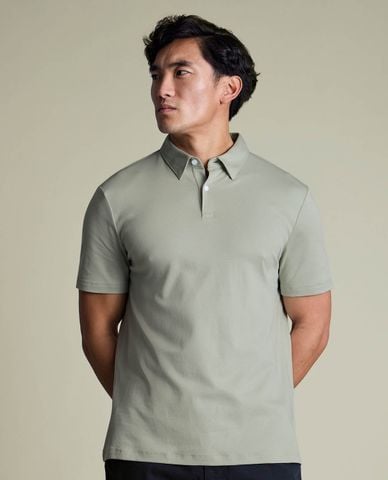  CHARLES TYRWHITT - Áo polo nam cổ bẻ tay ngắn thanh lịch 