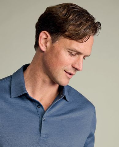  CHARLES TYRWHITT - Áo polo nam cổ bẻ tay ngắn Linen 