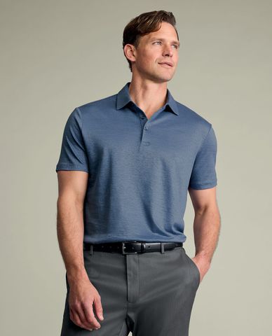  CHARLES TYRWHITT - Áo polo nam cổ bẻ tay ngắn Linen 