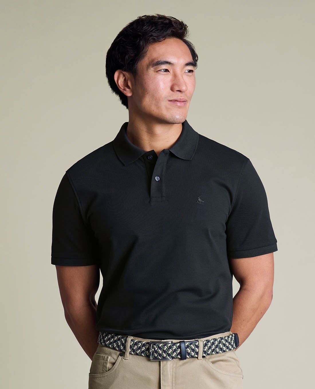 CHARLES TYRWHITT - Áo polo nam cổ bẻ tay ngắn Pique