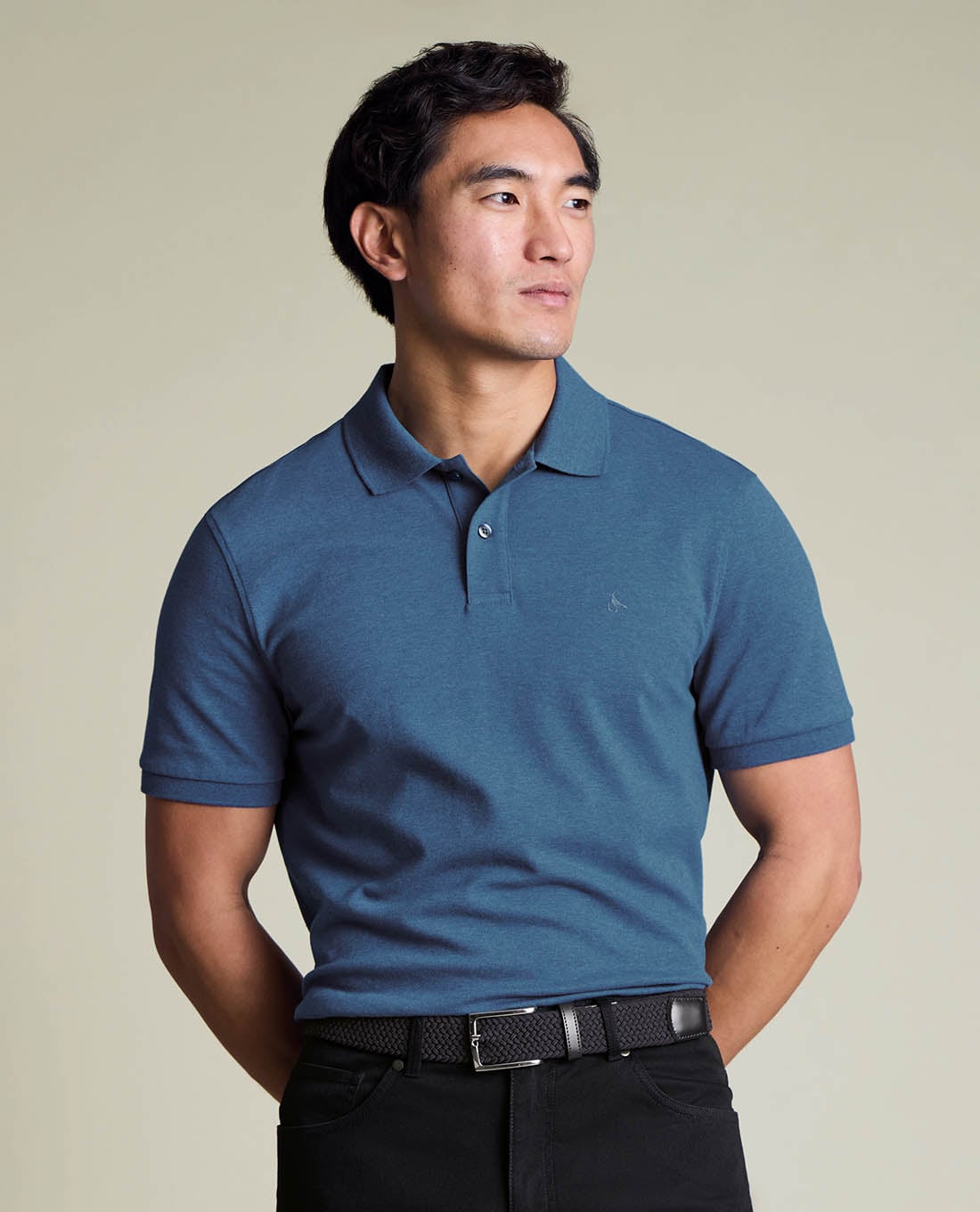 CHARLES TYRWHITT - Áo polo nam cổ bẻ tay ngắn Pique