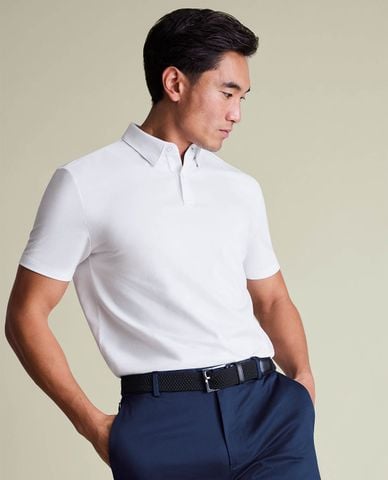  CHARLES TYRWHITT - Áo polo nam cổ bẻ tay ngắn lịch lãm 