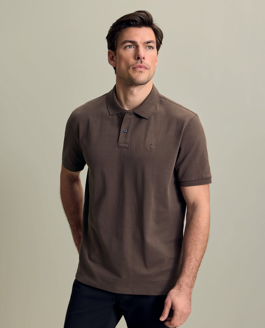 CHARLES TYRWHITT - Áo polo nam cổ bẻ tay ngắn Pique
