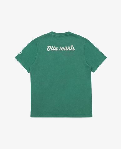  FILA - Áo thun unisex cổ tròn tay ngắn Tennis Heritage 
