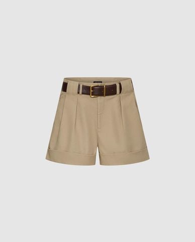  URBAN REVIVO - Quần short nữ ống rộng kèm thắt lưng 