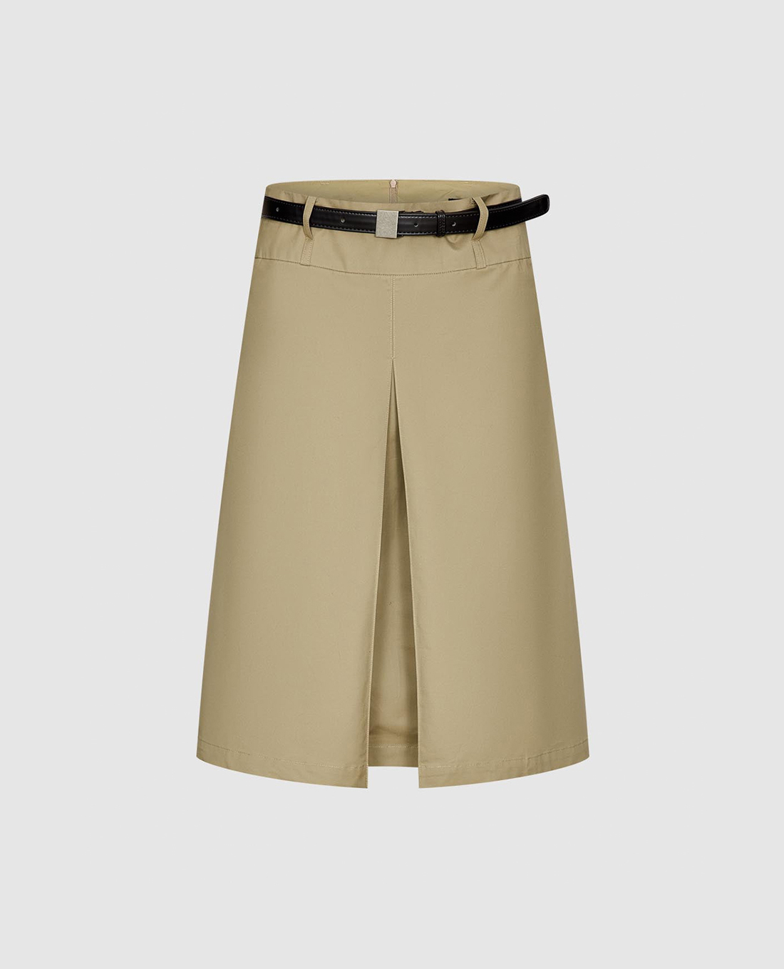 URBAN REVIVO - Chân váy midi xẻ tà phối thắt lưng