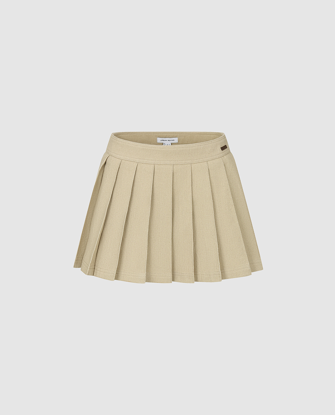 URBAN REVIVO - Chân váy denim mini xếp li năng động