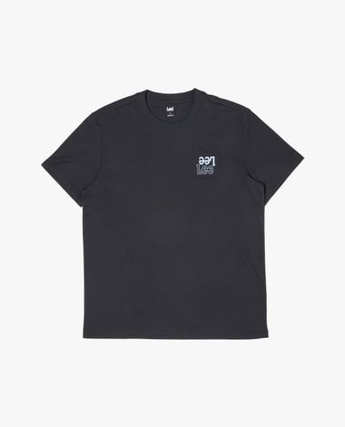  LEE - Áo thun nam cổ tròn tay ngắn phối logo 
