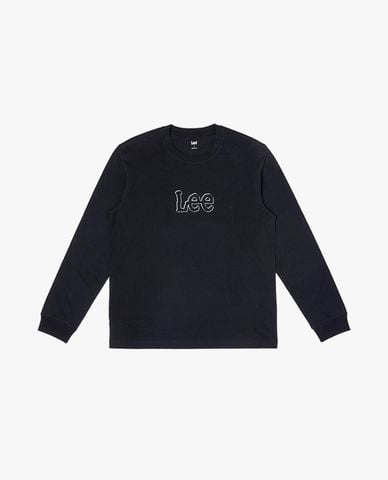  LEE - Áo thun nam cổ tròn tay dài in logo 