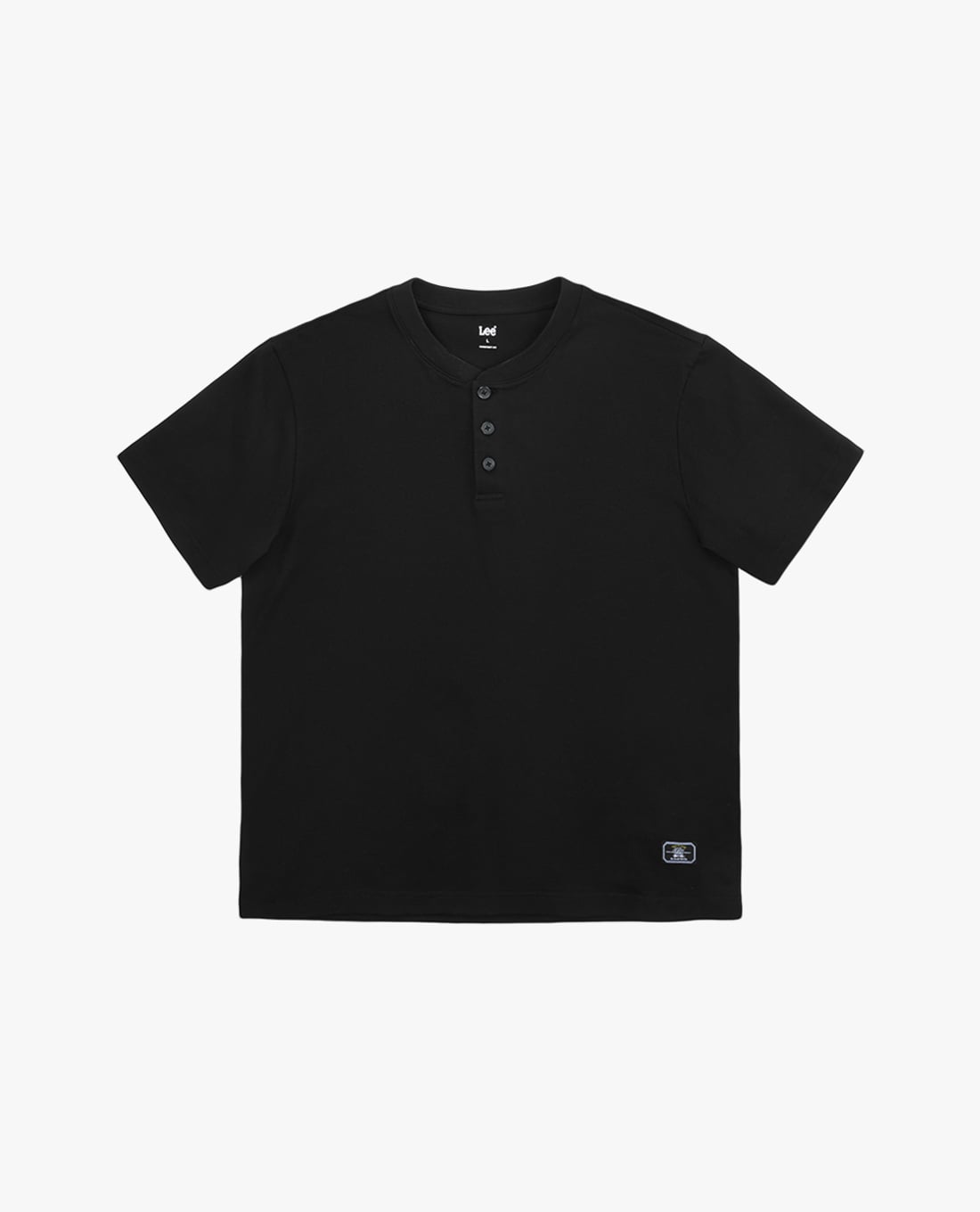 LEE - Áo thun nam cổ henley tay ngắn tối giản