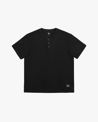  LEE - Áo thun nam cổ henley tay ngắn tối giản 