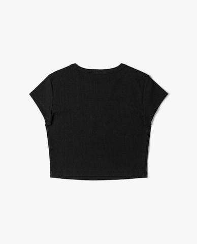  LEE - Áo croptop nữ cổ tròn tay ngắn Modern Seasonal 