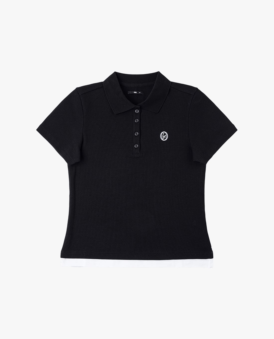 LEE - Áo polo nữ cổ bẻ tay ngắn phối viền