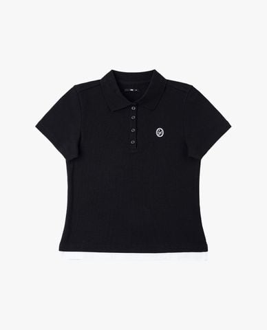  LEE - Áo polo nữ cổ bẻ tay ngắn phối viền 