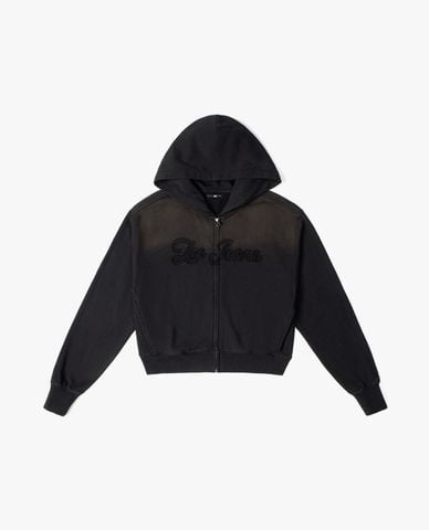  LEE - Áo khoác phối mũ nữ tay dài thêu logo 