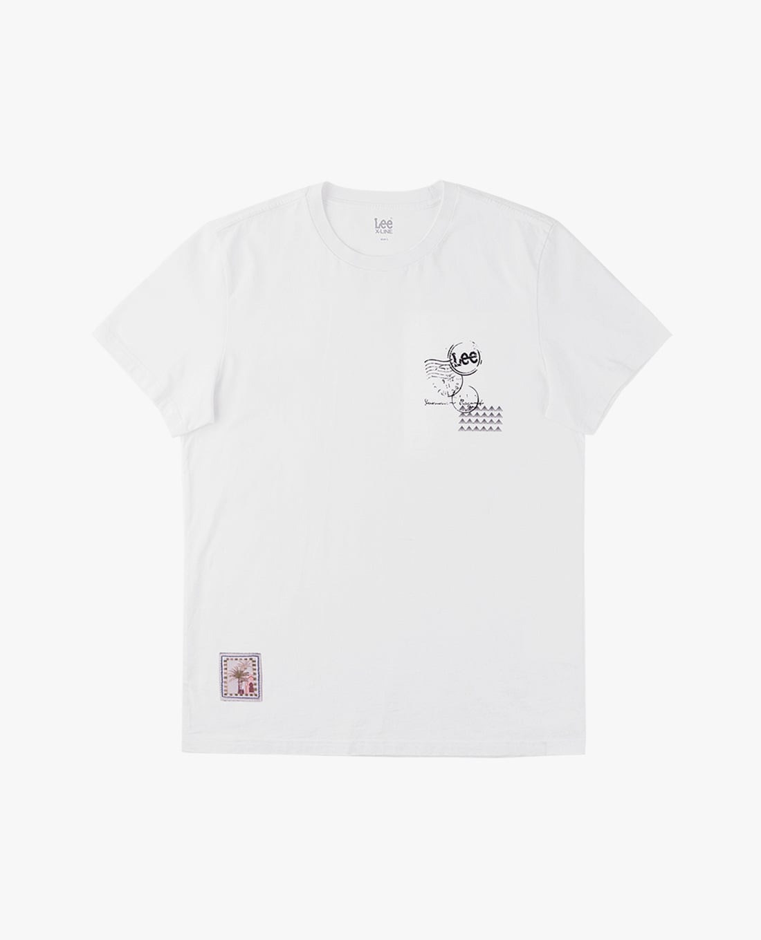 LEE - Áo thun nam cổ tròn tay ngắn in họa tiết