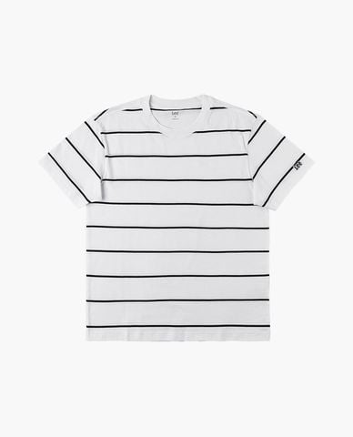  LEE - Áo thun nam cổ tròn tay ngắn kẻ sọc 