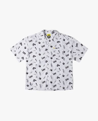  LEE - Áo sơ mi unisex cổ bẻ tay ngắn Mighty Jaxx Seasonal 