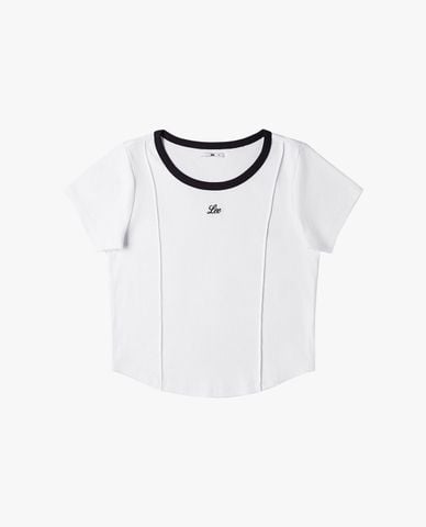  LEE - Áo croptop nữ cổ tròn tay ngắn Modern Seasonal 