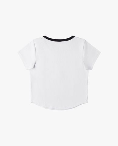  LEE - Áo croptop nữ cổ tròn tay ngắn Modern Seasonal 