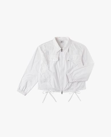  LEE - Áo khoác gió nữ cổ bẻ tay dài phối dây rút 