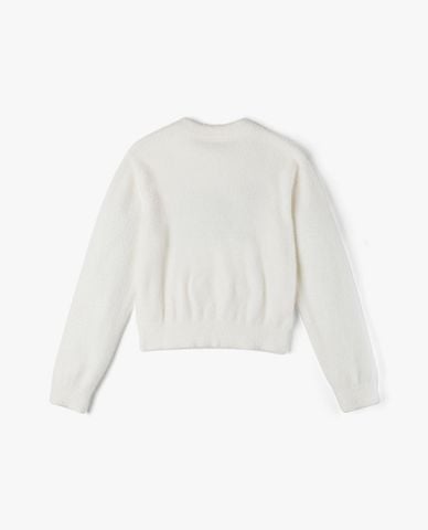  LEE - Áo sweater nữ cổ tròn tay dài phối logo 