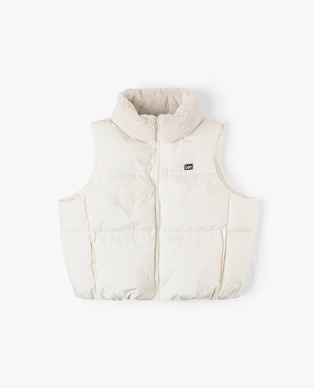 LEE - Áo khoác phao nữ lót lông phom croptop Seasonal