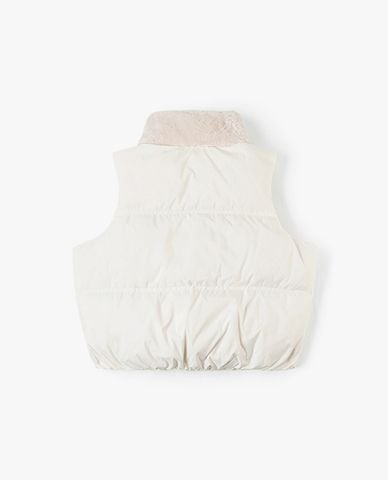  LEE - Áo khoác phao nữ lót lông phom croptop Seasonal 