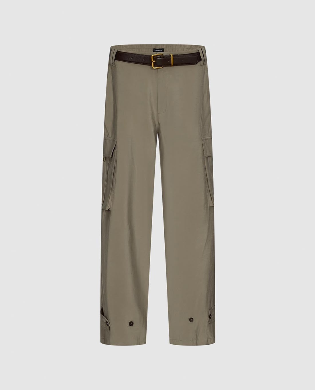 URBAN REVIVO - Quần nữ ống rộng túi hộp kèm thắt lưng