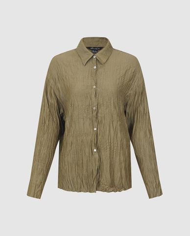  URBAN REVIVO - Áo sơ mi nữ cổ bẻ tay dài thanh lịch 