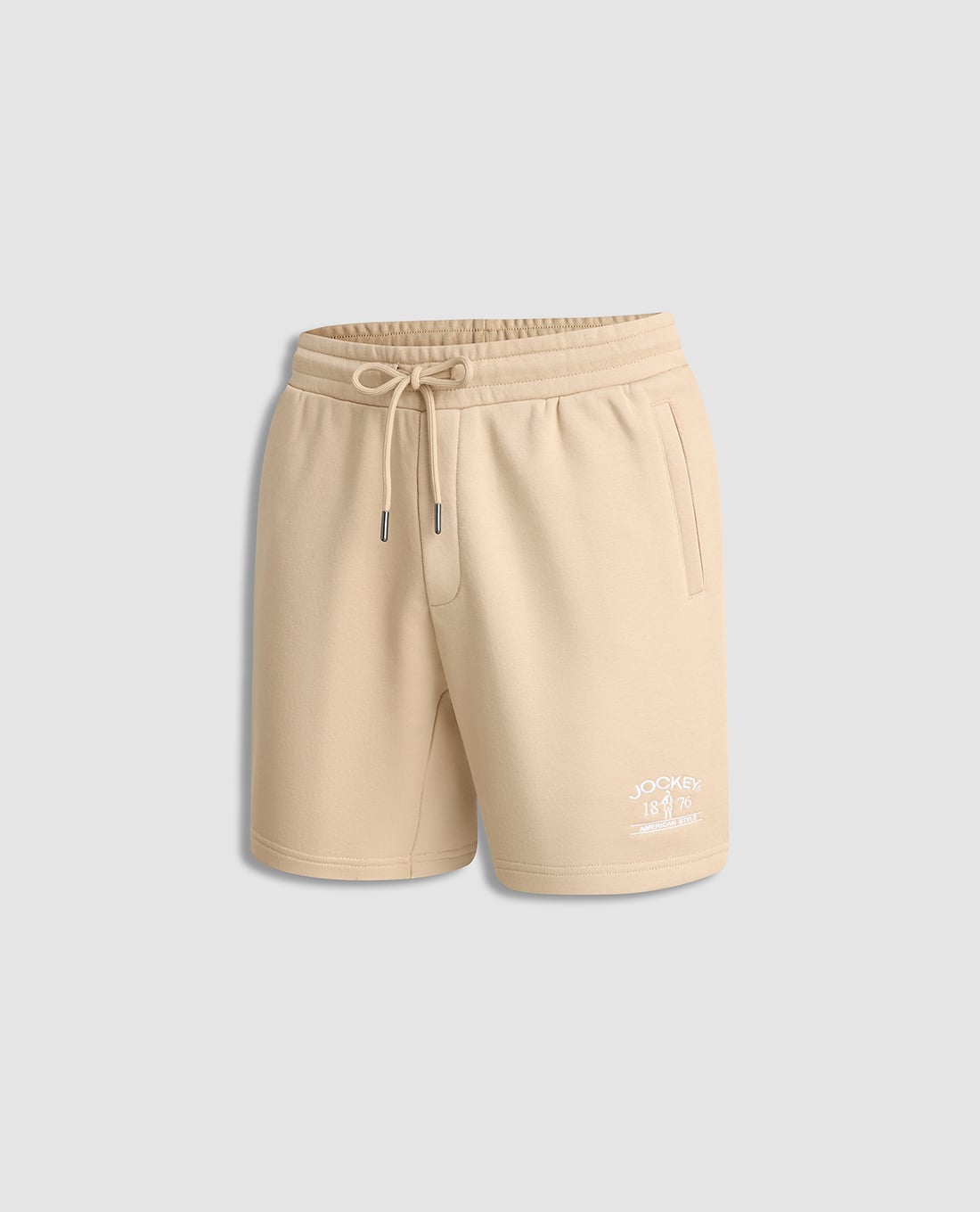 JOCKEY - Quần short nam lưng thun da cá thêu logo