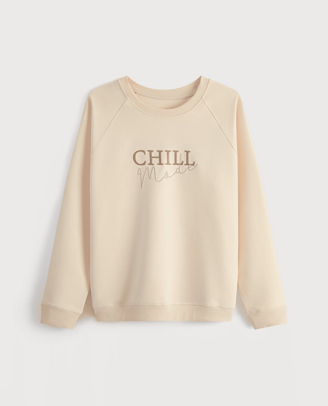 VERA - Áo sweater nữ cổ tròn tay dài in họa tiết