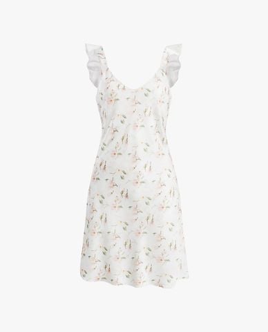  VERA - Đầm ngắn mặc nhà hai dây latin in 