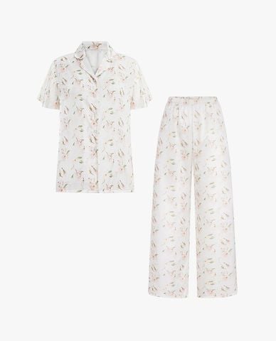  VERA - Bộ pijama nữ dài tay ngắn latin in 