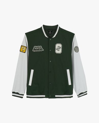  SKECHERS - Áo khoác bóng chày unisex Nintendo Super Mario 