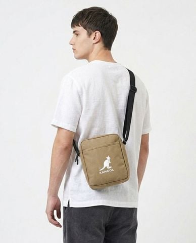  KANGOL - Túi đeo chéo unisex phom chữ nhật phối logo 