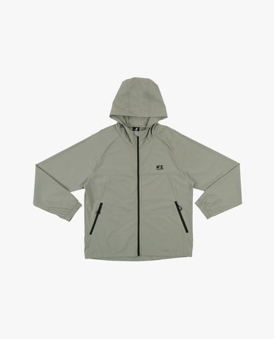  KANGOL - Áo khoác phối mũ unisex tay dài khoá kéo 