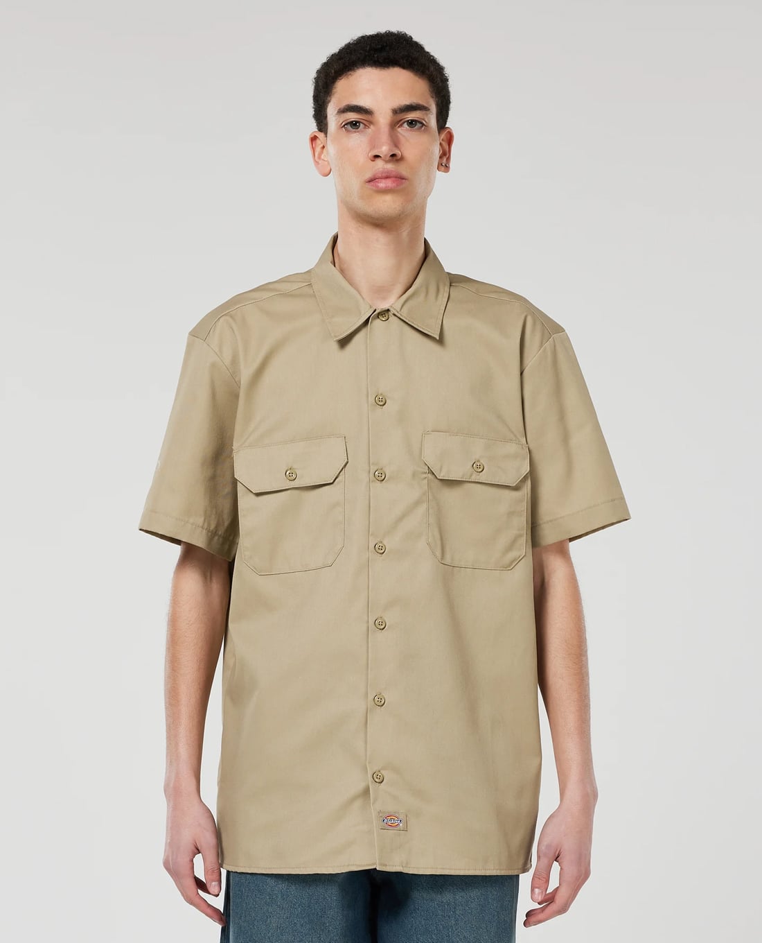 DICKIES - Áo sơ mi unisex cổ bẻ tay ngắn Mall 23 Casual