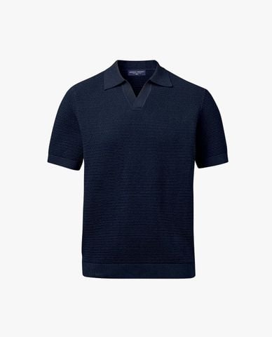 CHARLES TYRWHITT - Áo dệt kim nam cổ bẻ tay ngắn 