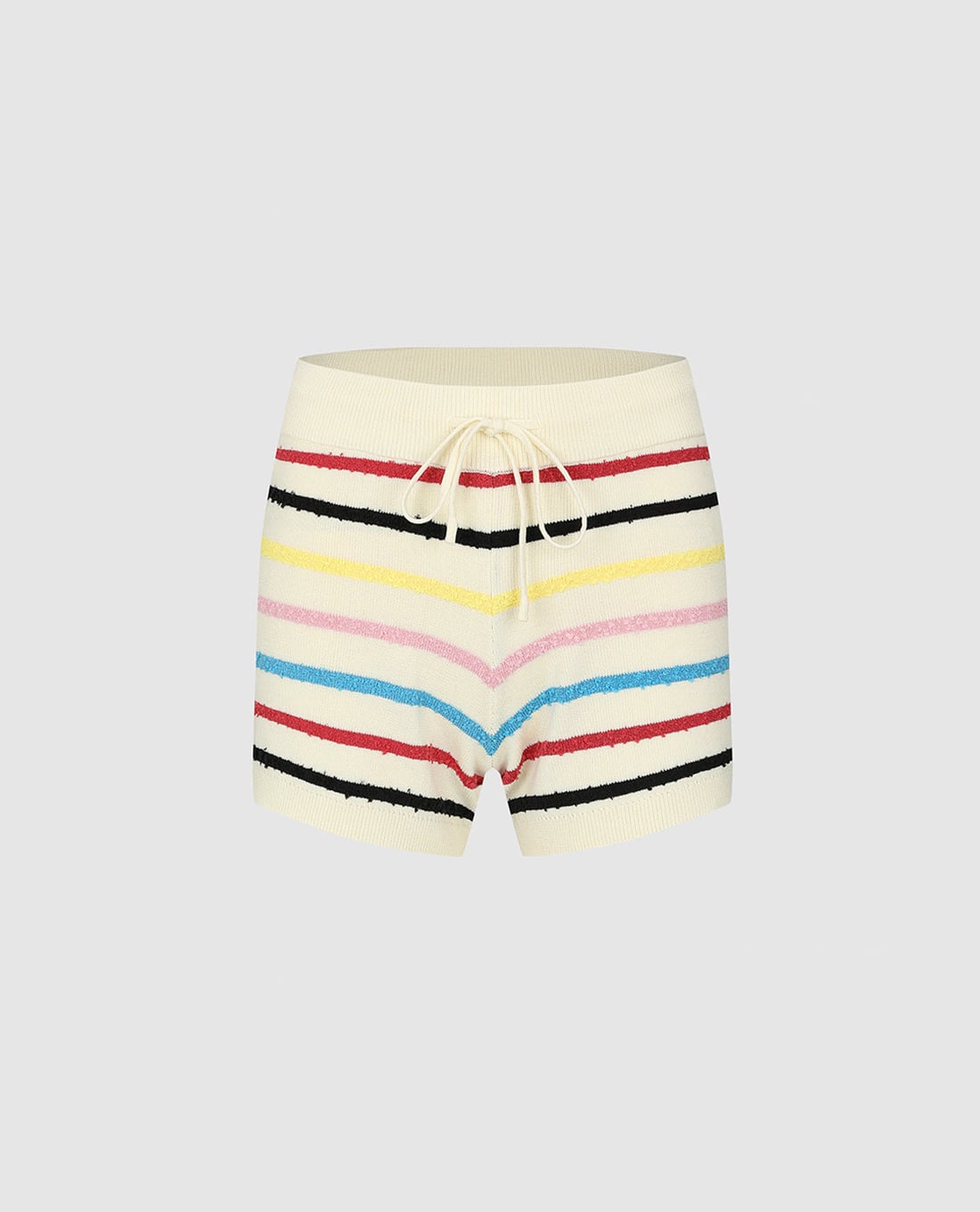 URBAN REVIVO - Quần short ngắn nữ dệt kim kẻ sọc