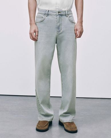  URBAN REVIVO - Quần jeans nam ống đứng hiện đại 