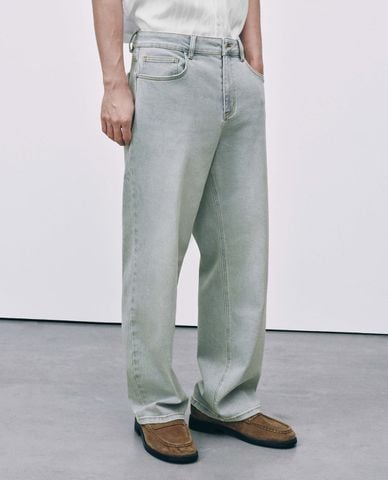  URBAN REVIVO - Quần jeans nam ống đứng hiện đại 