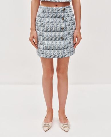  URBAN REVIVO - Chân váy chữ A mini cài nút 