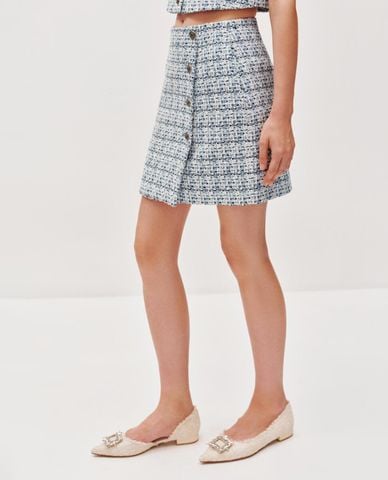  URBAN REVIVO - Chân váy chữ A mini cài nút 