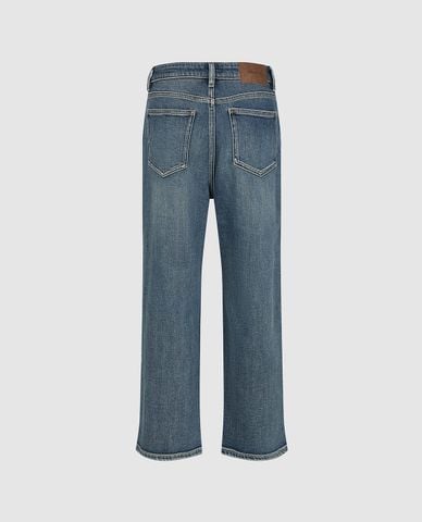  URBAN REVIVO - Quần jeans nữ ống đứng wash bạc 