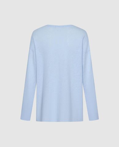  URBAN REVIVO - Áo thun nữ cổ tròn tay dài in họa tiết 